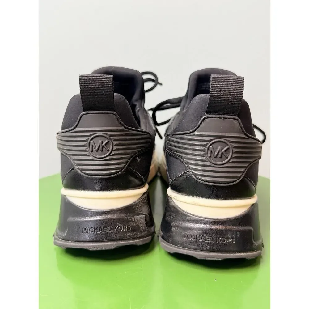 MICHAEL KORS Theo Sport Scuba Trainer Women’s Shoes Size 7M Black White